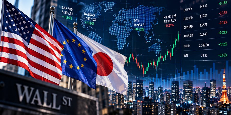 日米欧の株式・為替市場のイメージ