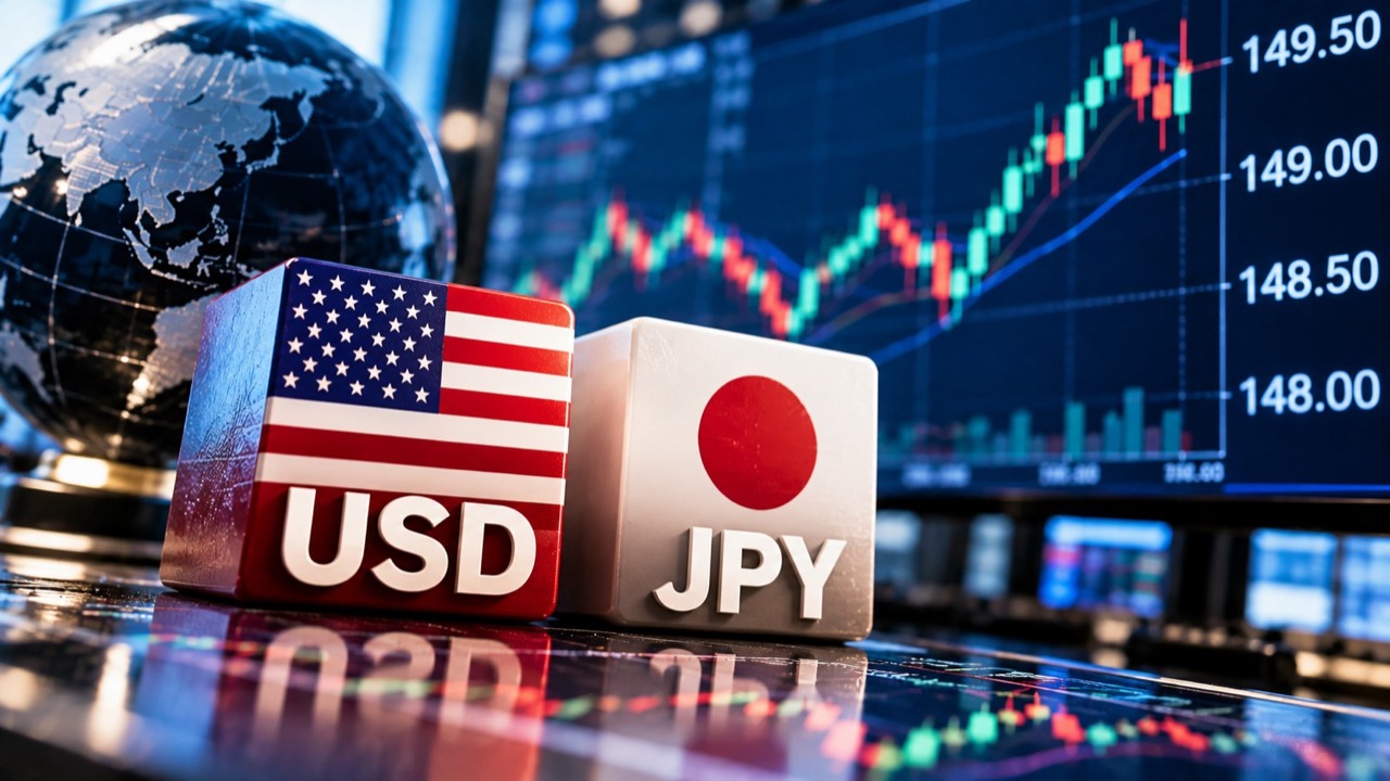 ドル円相場を題材にしたイメージ。画面の数値は実際の相場ではない